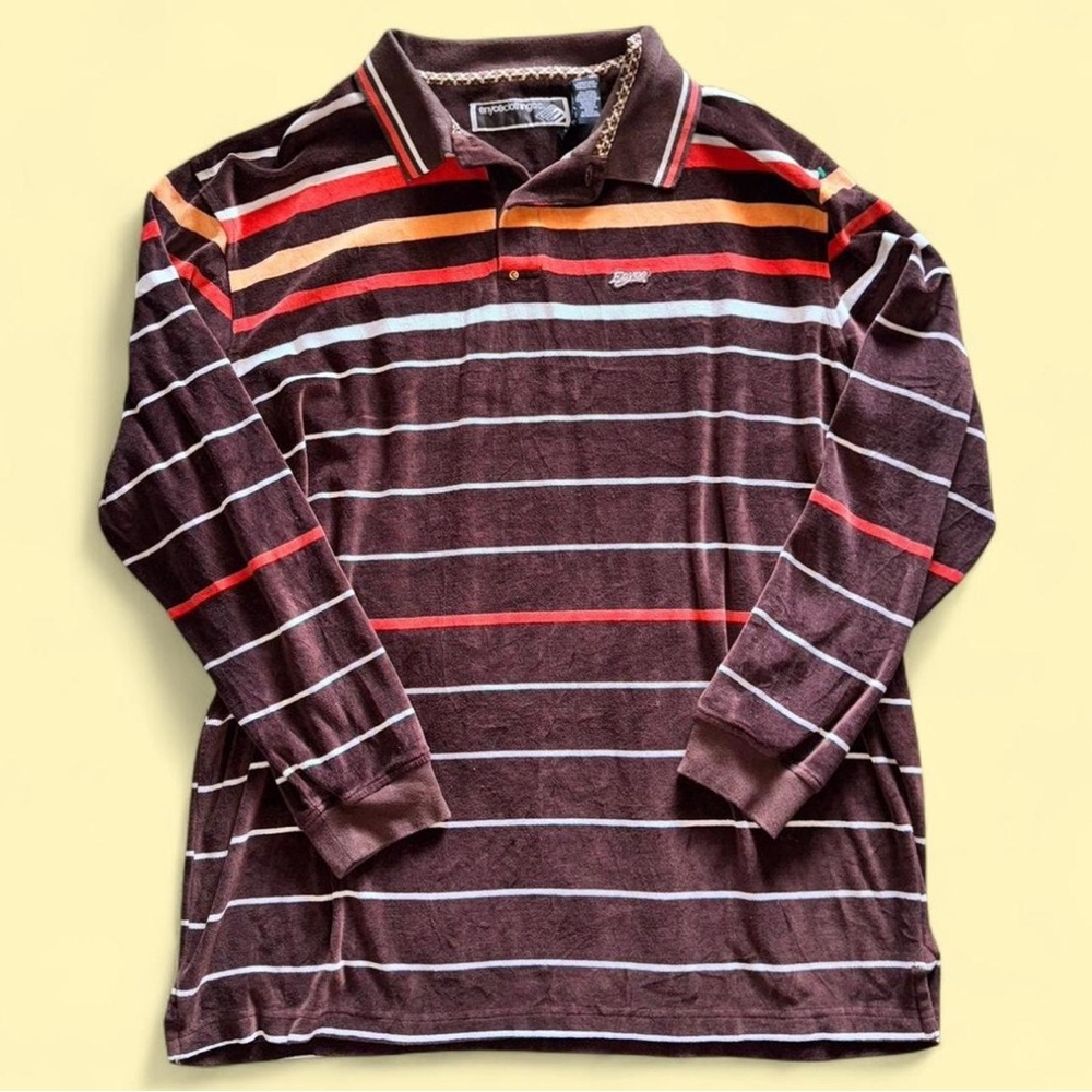 Striped Long Sleeve Polo Shirt
